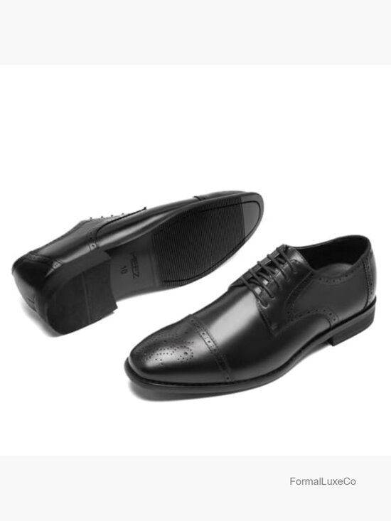Men\'s Classic Cap Toe Oxford Dress Shoes Non Slip Lace Up Formal Work Wedding main image 6